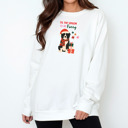 XXL White Pet Lover Christmas Sweatshirt Comfort Colors 1566 | Cozy Crewneck Gift | Winter Holiday Outfit
