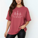 Medium Crimson Christian Christmas T-Shirt Comfort Colors 1717 | Garment Dyed Heavyweight Faith T-Shirt | Jesus Holiday