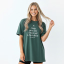 Medium Blue Spruce Christian Christmas T-Shirt Comfort Colors 1717 | Garment Dyed Heavyweight Faith T-Shirt | Jesus Holiday