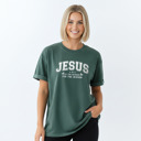 XL Blue Spruce Christian Christmas T-Shirt Comfort Colors 1717 | Garment Dyed Heavyweight Faith T-Shirt | Jesus Holiday