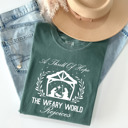 XL Blue Spruce Christian Christmas T-Shirt Comfort Colors 1717 | Garment Dyed Heavyweight Faith T-Shirt | Jesus Holiday