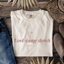 Medium Ivory Christian Christmas T-Shirt Comfort Colors 1717 | Garment Dyed Heavyweight Faith T-Shirt | Jesus Holiday