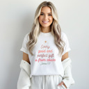 Small White Christian Christmas T-Shirt Comfort Colors 1717 | Garment Dyed Heavyweight Faith T-Shirt | Jesus Holiday