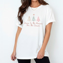 Small White Christian Christmas T-Shirt Comfort Colors 1717 | Garment Dyed Heavyweight Faith T-Shirt | Jesus Holiday