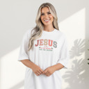 Medium White Christian Christmas T-Shirt Comfort Colors 1717 | Garment Dyed Heavyweight Faith T-Shirt | Jesus Holiday