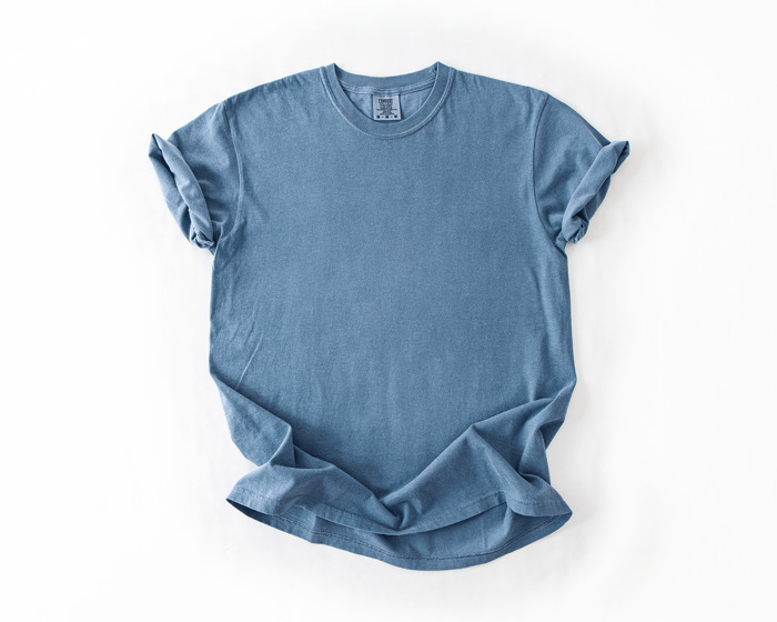 Garment-Dyed Heavyweight Plain Short Sleeve T-Shirt Unisex 1717 Blank Vintage washed Tees