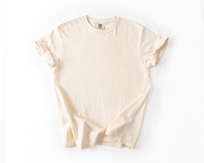Garment-Dyed Heavyweight Plain Short Sleeve T-Shirt Unisex 1717 Blank Vintage washed Tees