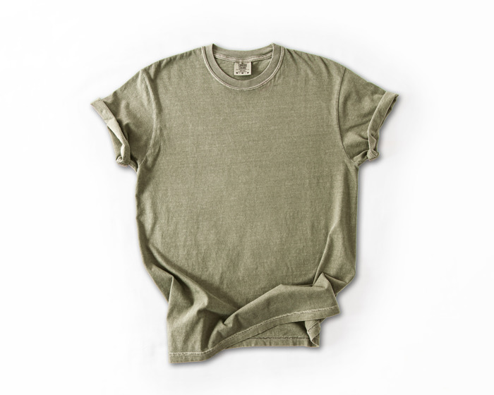 Garment-Dyed Heavyweight Plain Short Sleeve T-Shirt Unisex 1717 Blank Vintage washed Tees