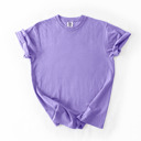 XXL Violet Garment-Dyed Heavyweight Plain Short Sleeve T-Shirt Unisex 1717 Blank Vintage washed Tees