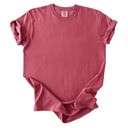 XXXL Crimson Garment-Dyed Heavyweight Plain Short Sleeve T-Shirt Unisex 1717 Blank Vintage washed Tees