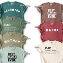  Family T-Shirts - Mom, Dad, Daughter, Mama, Favorite, Mother, Father, Gift, Love, Minimal, Simple, Best Gift