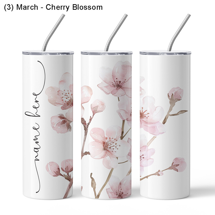 Personalized Birth Month Flower Tumbler