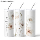 (5) May - Hawthorn Personalized Birth Month Flower Tumbler