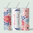  Personalized Abstract Flower Design Tumbler - Design 6