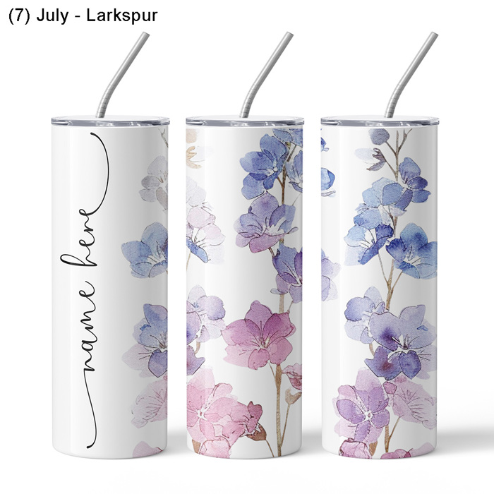 Personalized Birth Month Flower Tumbler