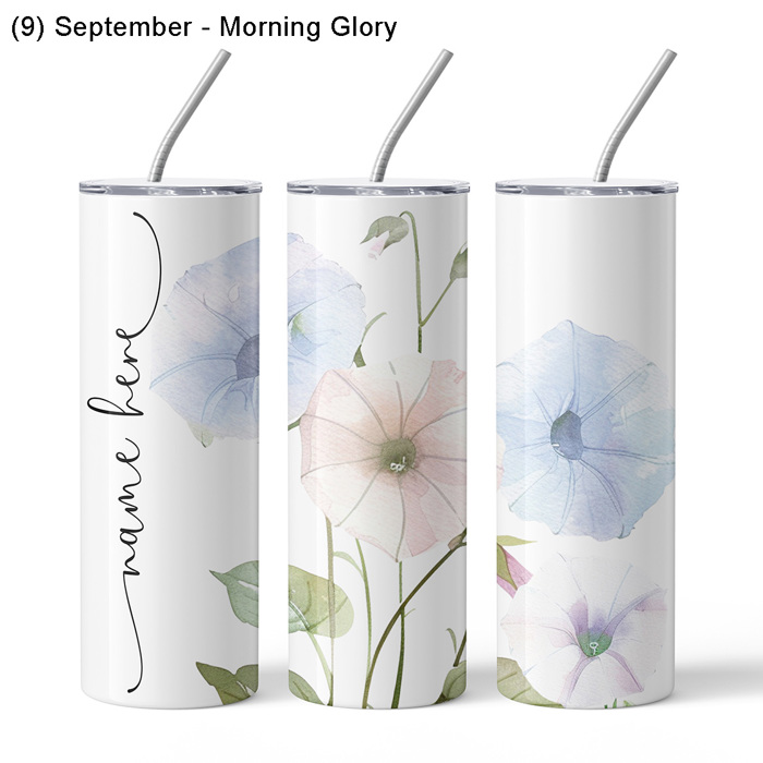 Personalized Birth Month Flower Tumbler