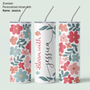  Personalized Abstract Flower Design Tumbler - Design 3