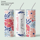  Personalized Abstract Flower Design Tumbler - Design 6