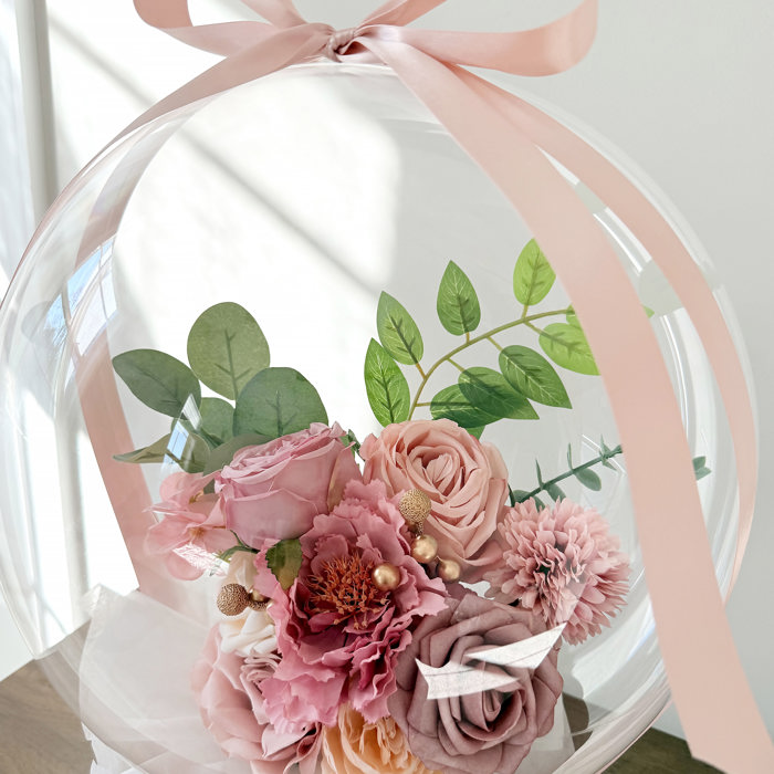 Athens Pink Assorted Flower Balloon Bouquet Pink Box