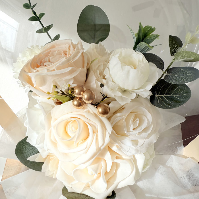 Holy White Assorted Flower Balloon Bouquet White Box