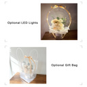 LED Lights + Clear Bag (+8.00) Holy White Assorted Flower Balloon Bouquet White Box