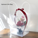 Clear Bag (+3.00) Christmas Teddy Bear Rose Flower Bobo Balloon Bouquet Black Box