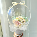  White Assorted Flower Balloon Bouquet White Box