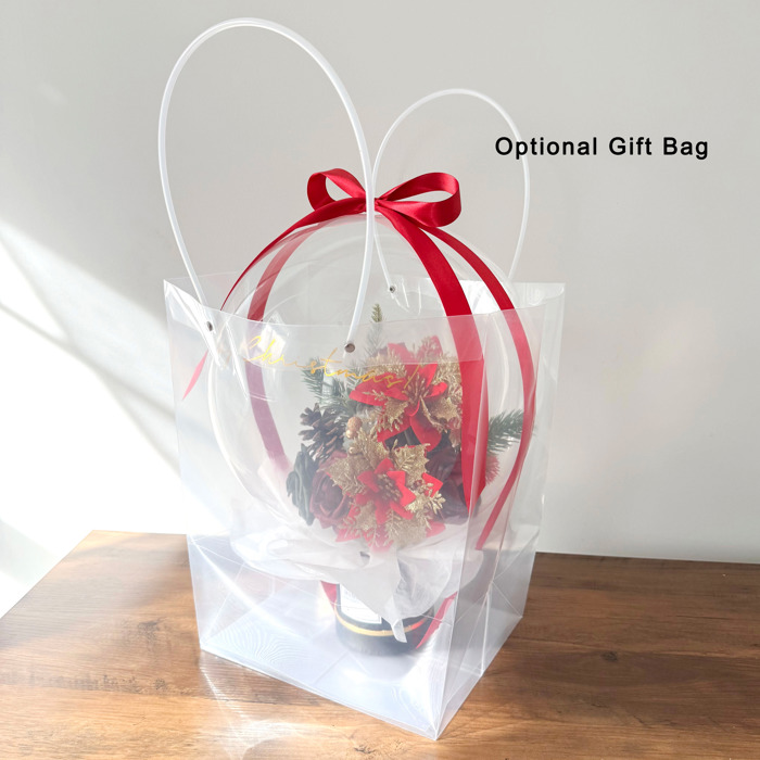 Christmas Red Assorted Flower Balloon Bouquet Black Box