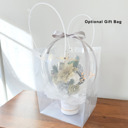 Clear Bag (+3.00) Christmas Silver Assorted Flower Balloon Bouquet White Box