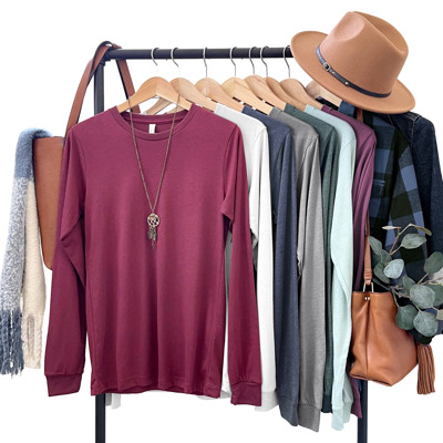 Bella Canvas 3501 CVC Long Sleeve T-Shirt | Unisex Plain Tee | Heather Colors S-2XL