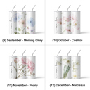  Personalized Birth Month Flower Tumbler