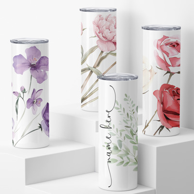 Personalized Birth Month Flower Tumbler