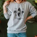 Small Sport Grey California Beach Three Surf Boards Sweatshirt