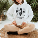 Small White California Beach Three Surf Boards Hoodie