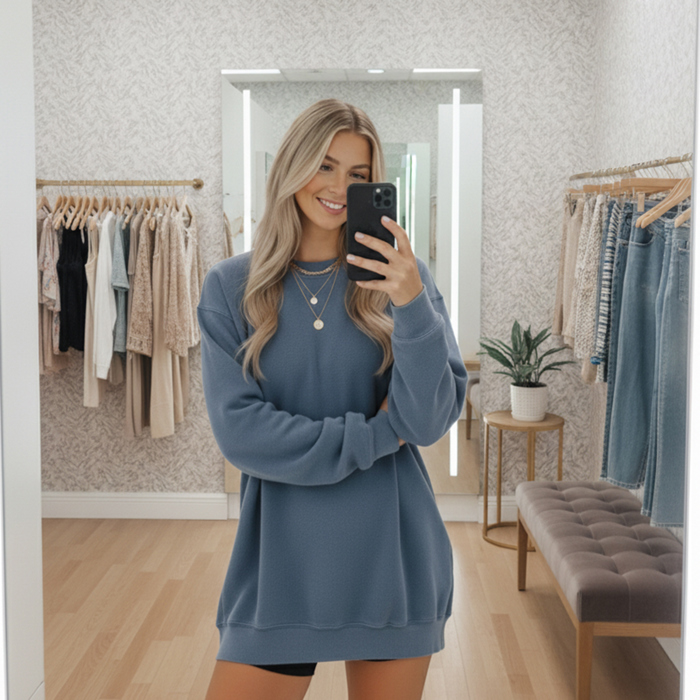 Premium Comfort Colors 1566 Sweatshirt | Unisex Garment-Dyed Vintage Crewneck | Cozy Blank Pullover