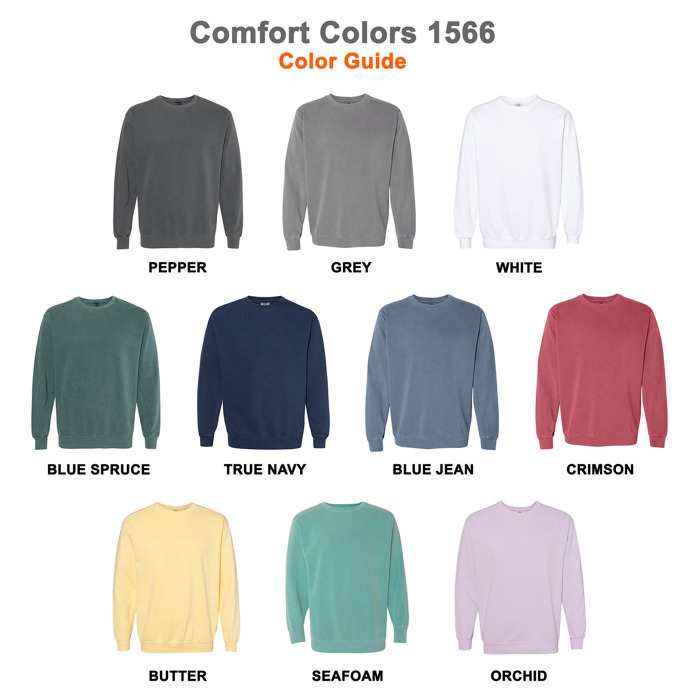 Premium Comfort Colors 1566 Sweatshirt | Unisex Garment-Dyed Vintage Crewneck | Cozy Blank Pullover