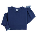 Small True Navy Premium Comfort Colors 1566 Sweatshirt | Unisex Garment-Dyed Vintage Crewneck | Cozy Blank Pullover