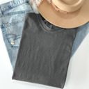  Garment-Dyed Heavyweight Plain Short Sleeve T-Shirt Unisex 1717 Blank Vintage washed Tees