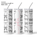  Personalized Ribbon Bows Design Tumbler - Black