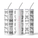  Personalized Ribbon Bows Design Tumbler - Black