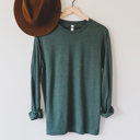 Bella Canvas 3501 CVC Long Sleeve T-Shirt | Unisex Plain Tee | Heather Colors S-2XL