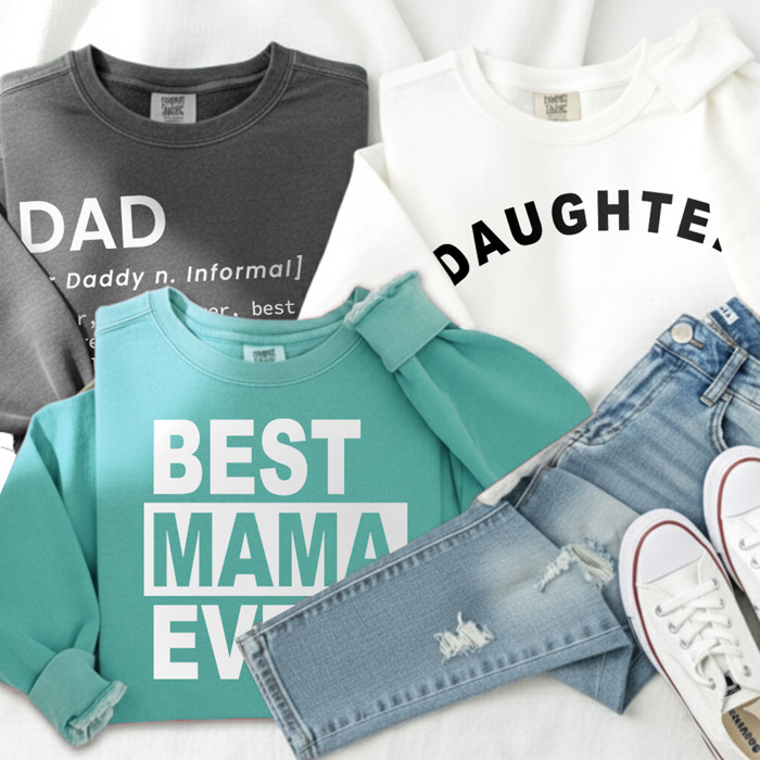 Family Sweatshirt Mom, Dad, Daughter, Mama, Mother, Father Gifts