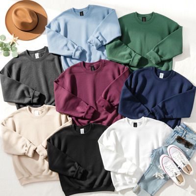 Unisex Crewneck Sweatshirt | Cozy Fleece Pullover | Plain Blank Sweatshirt in 10 Colors S-2XL