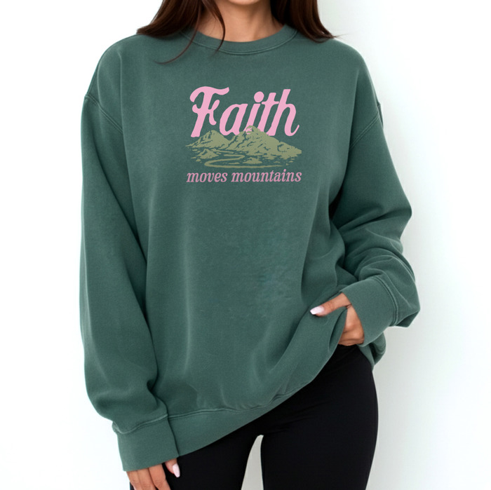 Christian Comfort Colors Sweatshirt 1566 | Faith Inspired Jesus Quote Graphic Crewneck | Gift