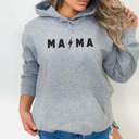 Small Sport Grey Mama Lightning Bolt Hoodie