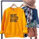 Small Gold Best Mama Ever. Sweatshirt