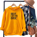 Small Gold Best Mama Ever. Hoodie