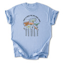 Small Light Blue There is Grace for You Today, Mama Floral Cotton T-Shirt | Uplifting Motherhood Quote | Inspirational Gift for Moms | Self-Care Shirt