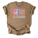 Small Coyote Brown Retro It's Okay to Make Mistakes Cotton T-Shirt | Mental Health Motivation | Positive Affirmation Shirt | Self-Love Quote | Inspirational