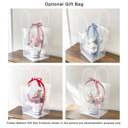 Clear Bag (+3.00) Christmas Teddy Bear Rose Flower Bobo Balloon Bouquet White Box